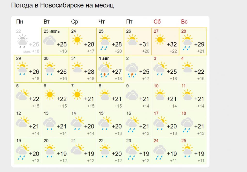 Дни короче, а ночи холоднее: синоптики составили предварительный прогноз погоды на август в Новосибирске