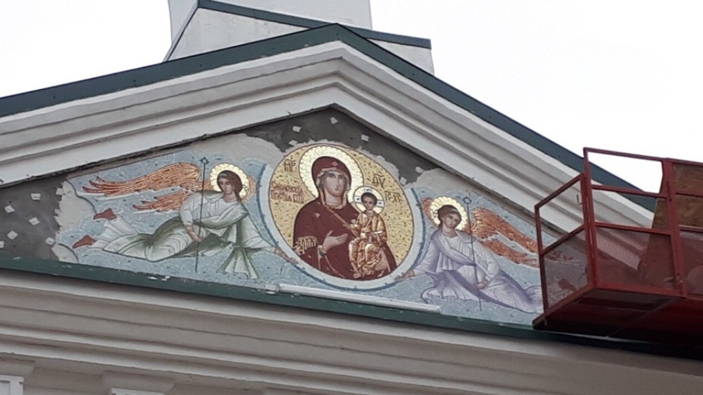 Омский Воскресенский военный собор украсили мозаикой