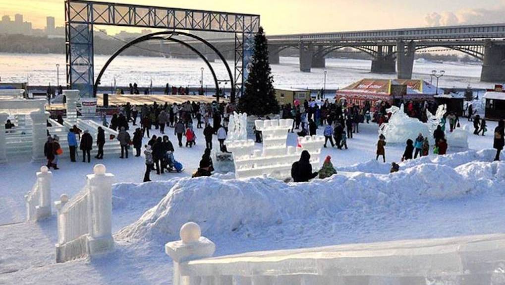 Новосибирск речной вокзал зимой